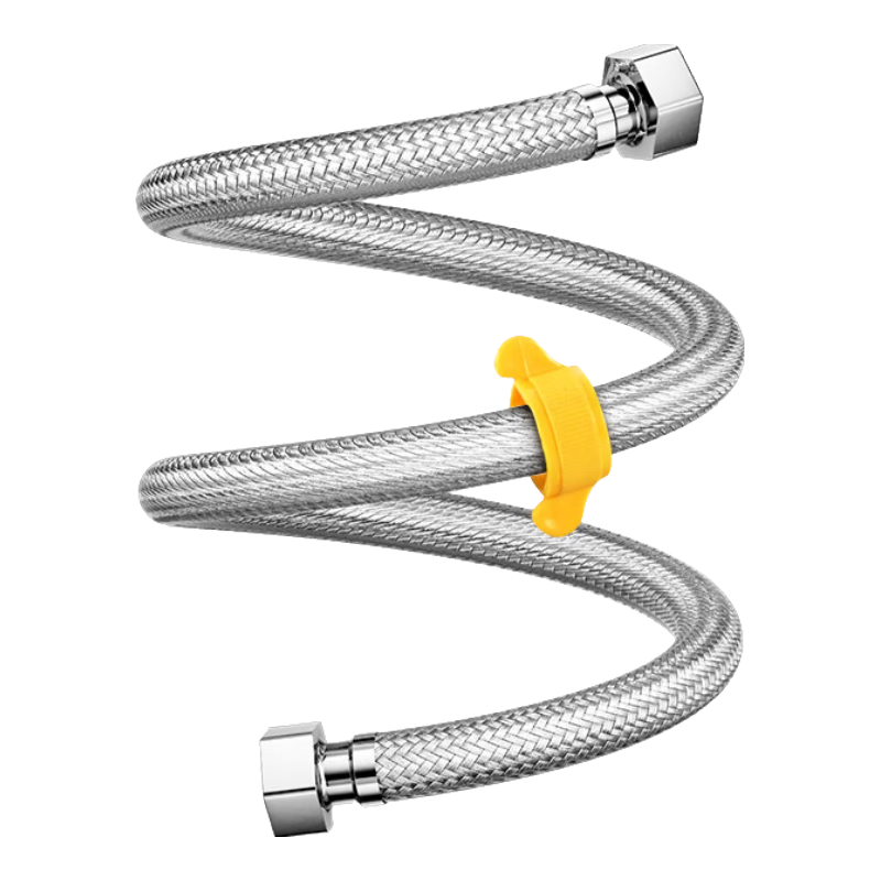 Zuanxin 304# Stainless Steel Water Inlet Hose / 60cm / Basin Toilet Water Supply Hose, Cold And Hot Universal, 1/2 Inch Braided Flexible Hose