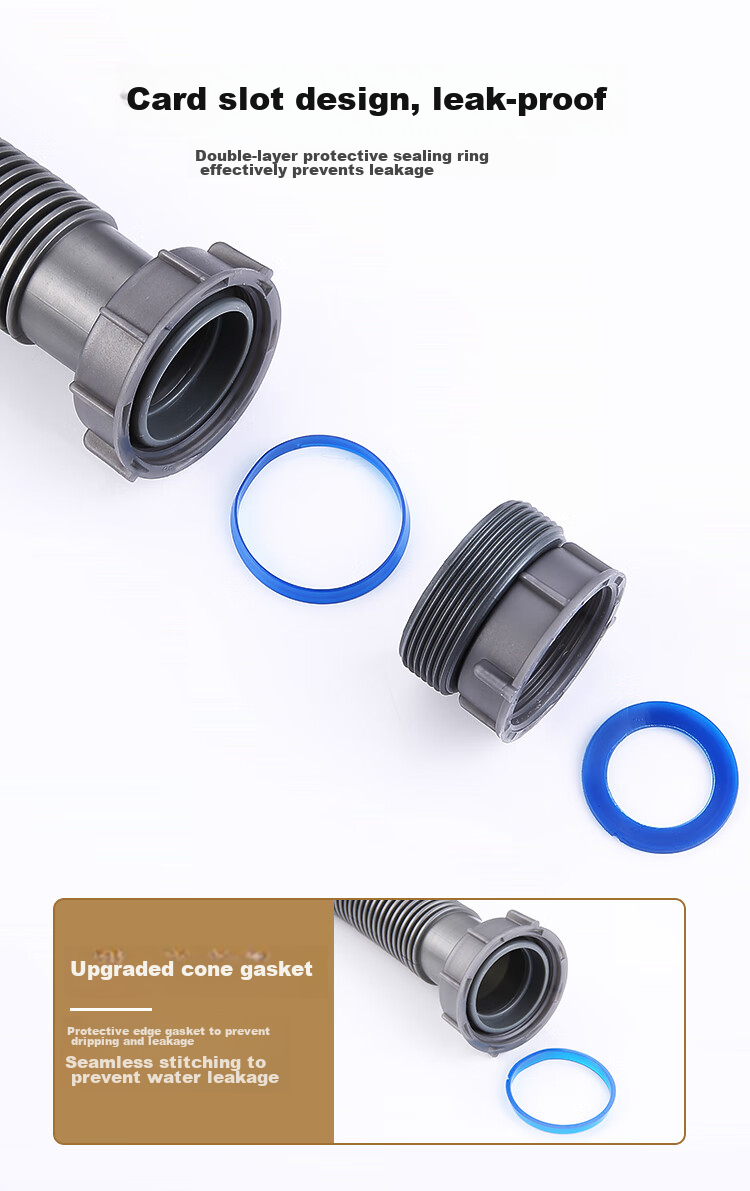 Larsd 9120 Kitchen Sink Drain Pipe, Extended Pipe, Vegetable Washing Basin And Dishwashing Sink Extended Drain Pipe, Extension Accessory 7
