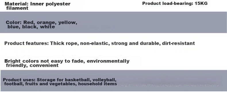 Qixiangcheng 2-Piece Basketball Net Bag, Soccer Ball Net Bag, Sports Training Storage Bag, Basketball Carrying Bag 9