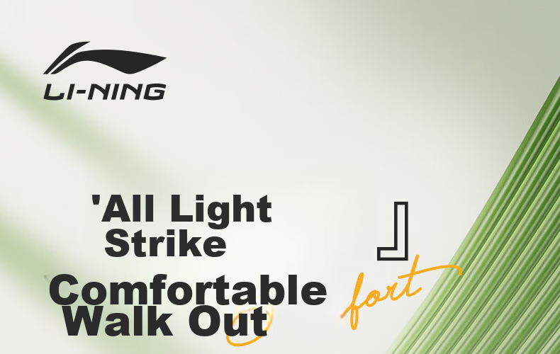 Li-Ning Slippers, Sports Sandals for Men, Summer Outdoor Non-Slip Beach Shoes, Home Couple Sandals, Men's And Women's Shoes, Black 1