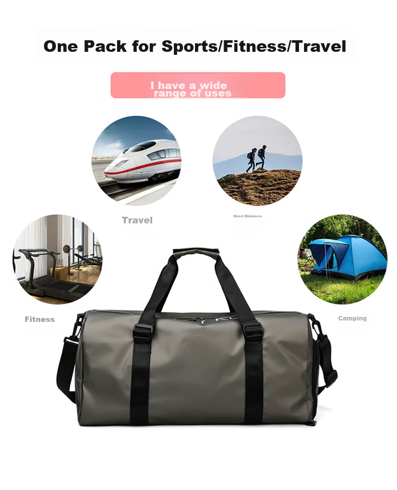 40,000 KM Fitness Bag Wet and Dry Separation Men's Short Trip Bag Women's Large Capacity Backpack Swimming Handheld Luggage Single Shoulder Crossbody Bag 15