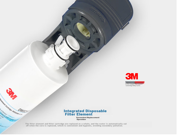 3M Water Purifier for Home Use, Zero Wastewater Direct Drinking Under-Sink 2.4L/min High Flow Rate 4000L Treatment Capacity 800G Filter DWS2500-CN 13