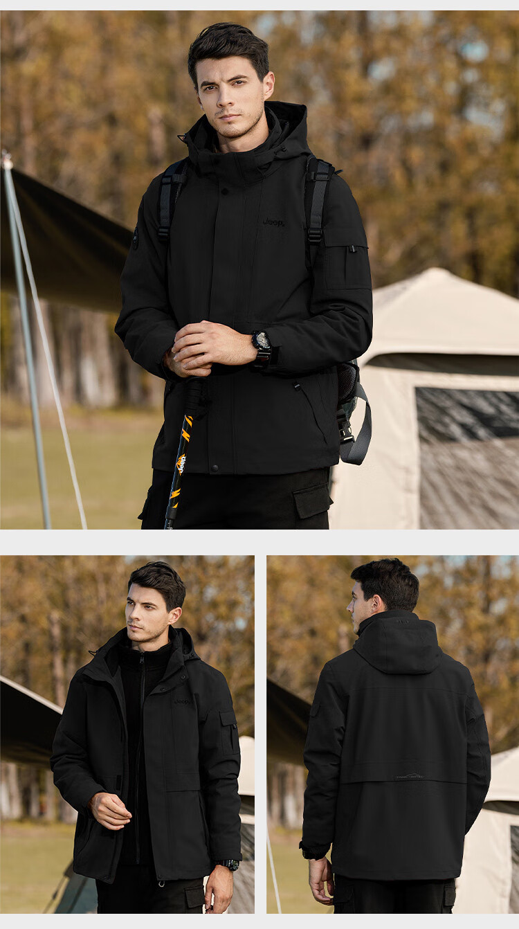 JEEP [Yuanzheng Series Windbreaker] High-End Three-In Jacket for Men, Spring And Autumn 2026 Outdoor Windproof Jacket for Me 20