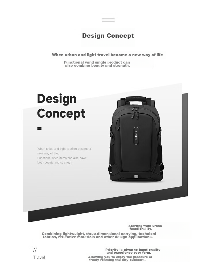 Xinxiuli Backpack Laptop Bag for Men, Outdoor Waterproof Travel Bag, 15.6-Inch Huawei Notebook Backpack, Large Capacity 3