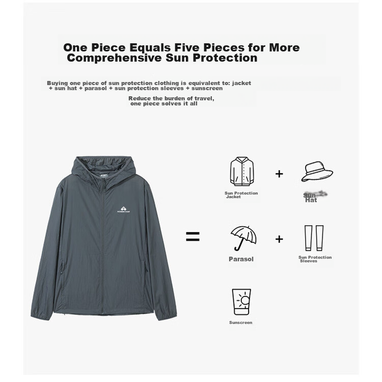 Pioneer Camp Sun Protection Clothing for Men, New Summer Outdoor UV-Resistant Sunscreen Jacket, Lightweight Breathable Skin Coat, Men's Fishing Outerwear 7