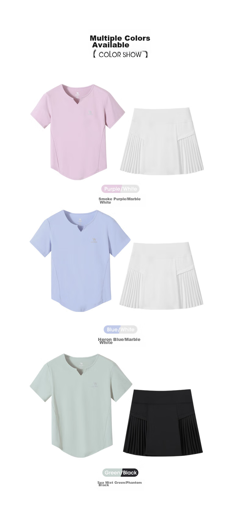 CAMEL Short-Sleeve Skirt Sports Set for Women, Summer New Style Ultra-Thin Quick-Dry T-Shirt, Casual Running Anti-Exposure Sportswear 6