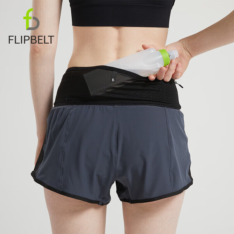 Поясная сумка Flipbelt [Легкая поясная сумка], спортивная сумка для бега, фитнеса, активного отдыха, походов, езды на велосипеде, для телефона, серая, размер M
