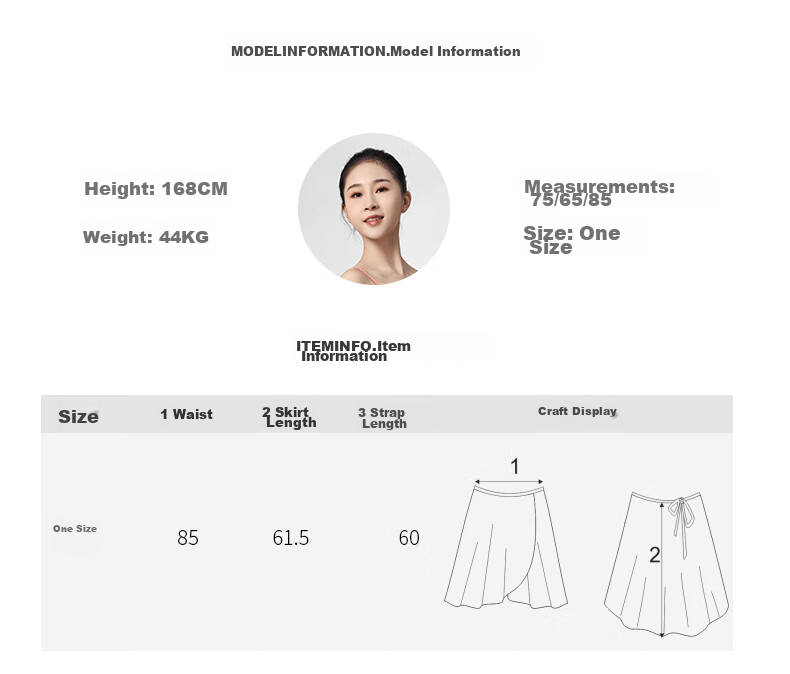 Sansha Dance Chiffon Skirt Ballet Short Practice Skirt One-Piece Tie-Up Irregular Chiffon Skirt White 4