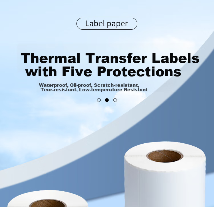 Surada 50x40mmx1000 Five-Protection Thermal Label Paper, Five-Protection Thermal Paper, Five-Protection Thermal Label Paper, Five-Protection Label Printing Paper, Express Delivery Food Label Sticker BQ-0196 1