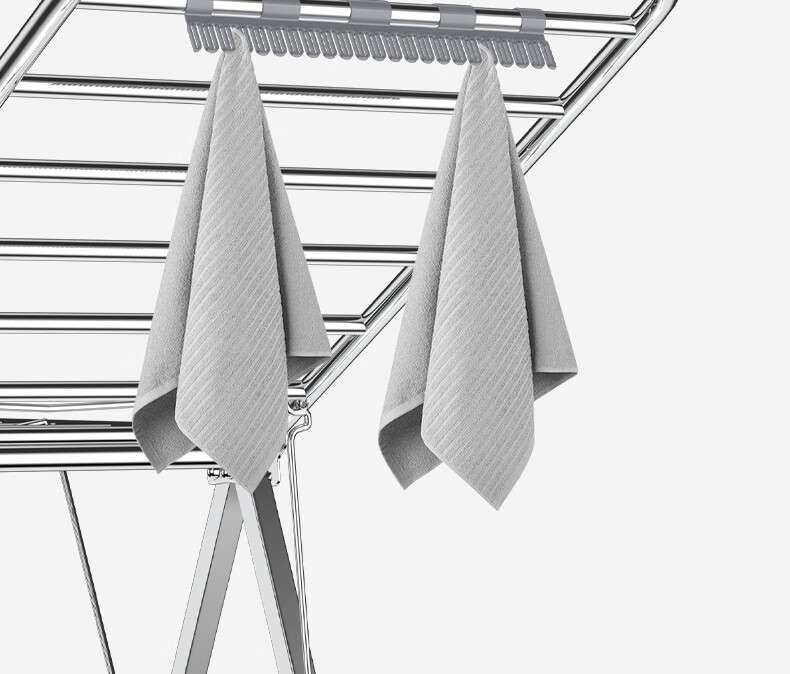 40,000 Kilometers Folding Floor Clothes Drying Rack Stainless Steel Wing-Shaped Indoor Outdoor Balcony Garment Rack 15