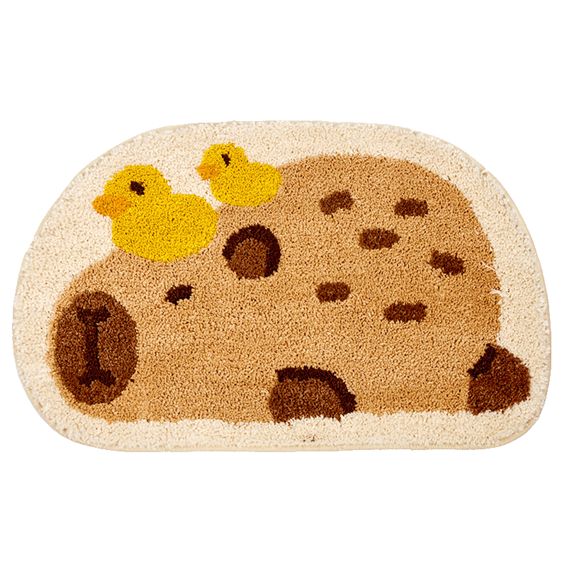 Shandian Capibara Bathroom Mat, Absorbent Toilet Non-Slip Foot Mat, Plush Rug for Bathroom Entrance