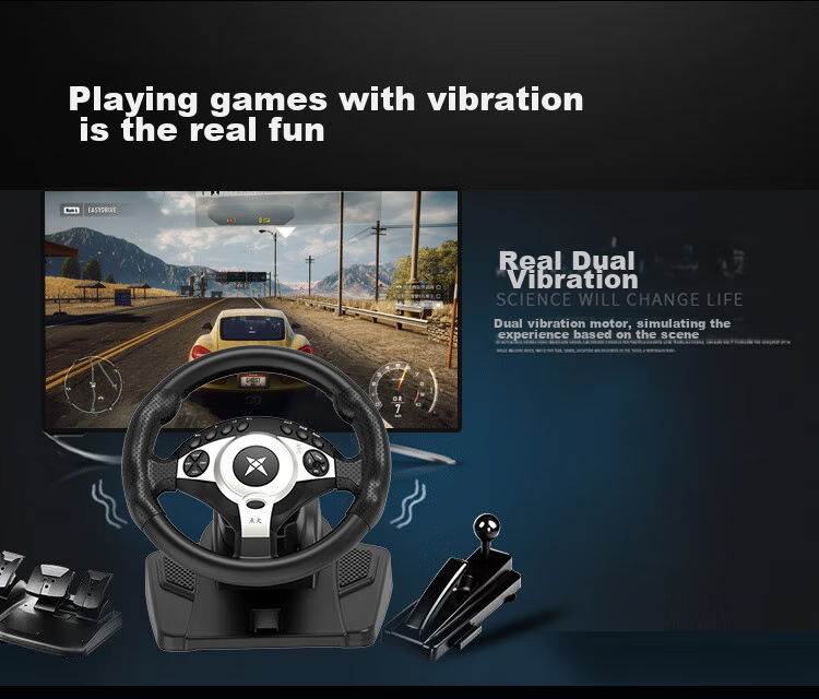 Keten D1 1080° Racing Wheel Game Steering Wheel Simulator Force Feedback Compatible with PC, Console, Euro Truck Simulator 2, and Chinese Touring 19