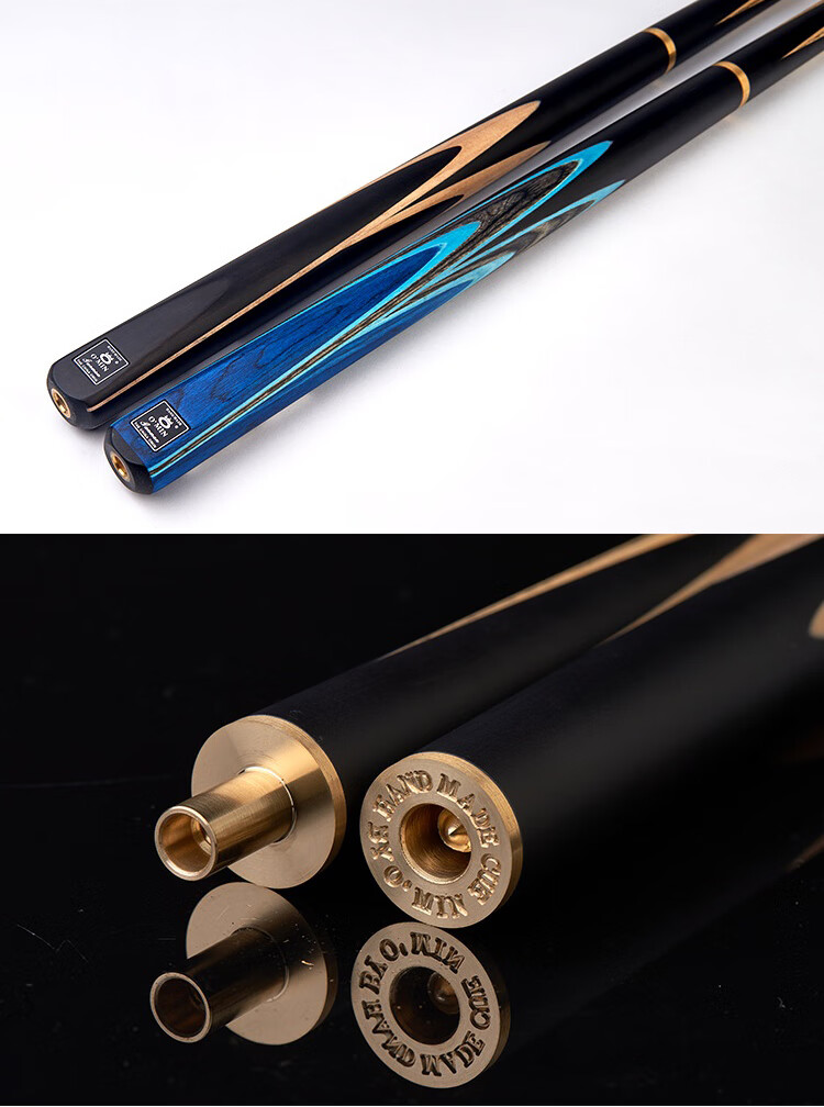 Aomi New Generation Gunner Pool Cue, Black Eight Small Tip, Chinese 8-Ball Medium Tip, 16 Pool Cue, Score-Chasing, 10mm Eight-Ball 9