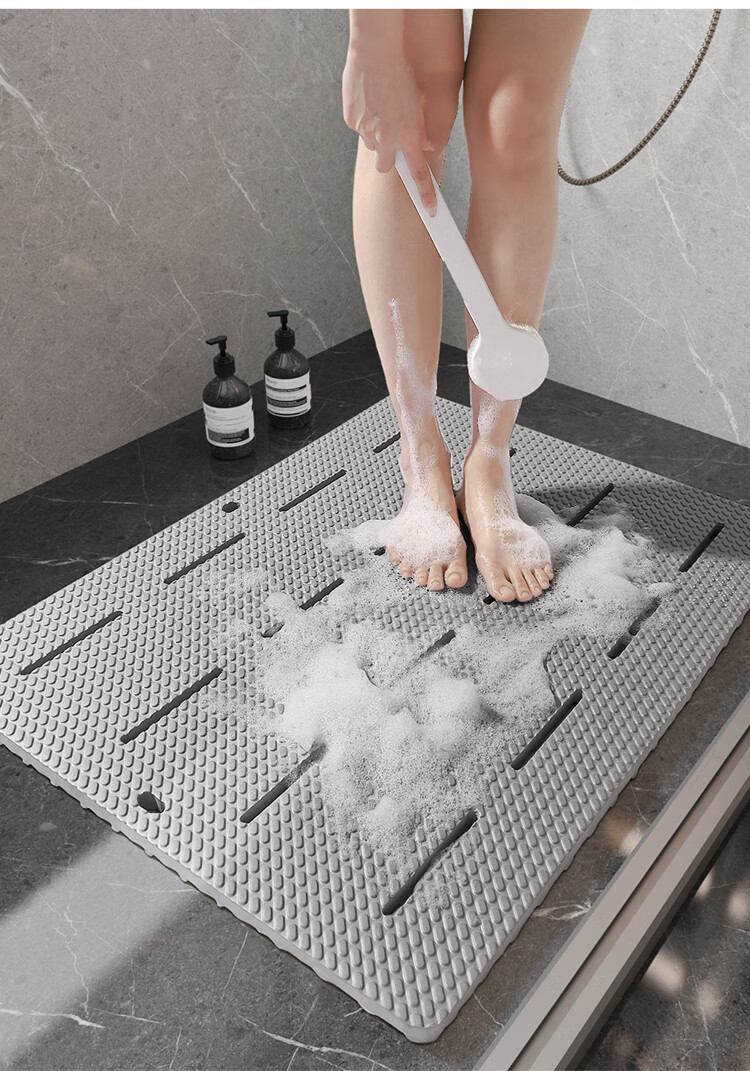 Dajiang EVA Bathroom Non-Slip Mat, Shower Room Foot Pad, Toilet Bathing Anti-Fall Floor Mat for Elderly, 85x60cm 10