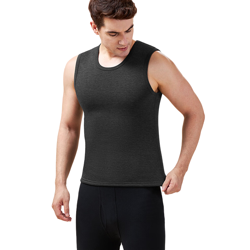 LangSha Thermal Vest for Men, Warm Fleece Undershirt, Tight-Fitting Thickened Fleece Vest, Sleeveless Waistcoat, Autumn And Winter Thermal Underwear