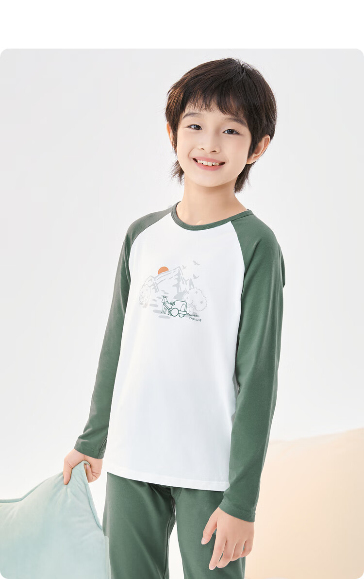 BALABALA Girls' Cotton Thermal Underwear Set Autumn Long Johns for Children Kids Sleepwear 209925169004 6