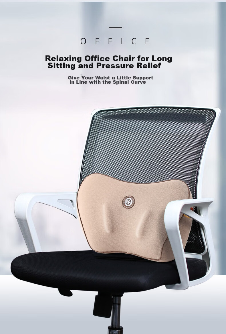 GiGi Car Lumbar Support Cushion, Space Memory Foam Backrest for Car And Office Use 6