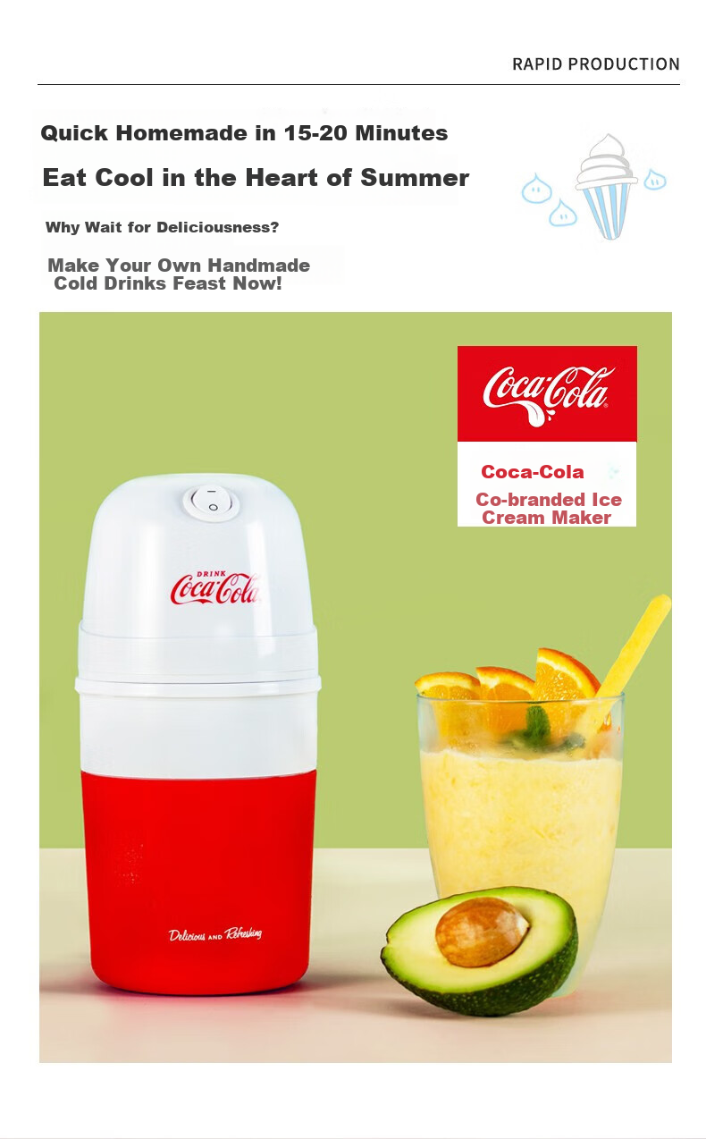 Nostdeqi Electric and Rechargeable Ice Cream Maker Kids' Day Gift Toy Portable Camping Home Small Fully Automatic Ice Cream Machine 2