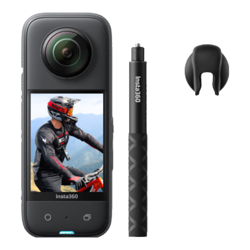 Yingshi Insta360, X3 Action Camera with Stabilization, 5.7K High-Definition 360-Degree Panoramic Camera, Motorcycle (Cycling Gift Box)