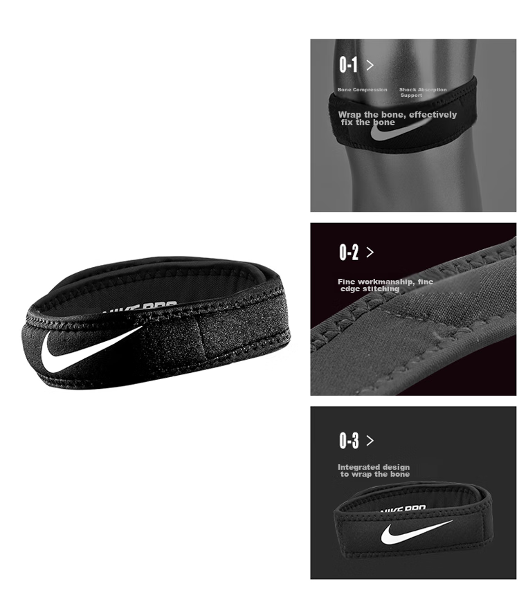 NIKE Patellar Strap Running Equipment, Sports Patella Fixation Compression Protection Band, Knee Brace, Professional Grade N1000681010LX 5
