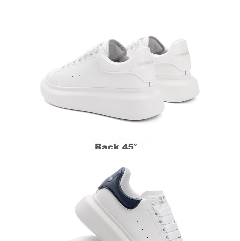 Belle Thick-Soled Cloud White Sneakers, Spring And Summer Women's Casual Shoes, Color-Block Skateboard Shoes Z2U1DCM5, Black Tail Wing - Classic Style, Size 37 11