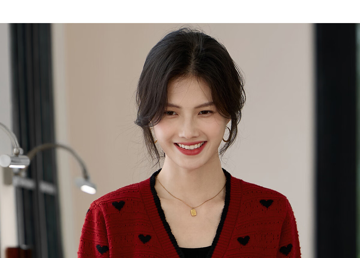 She Enjoy Women's Knitted Cardigan Stand Collar Zipper Sweater Jacket Casual Versatile Knit Outerwear T53Z092 23