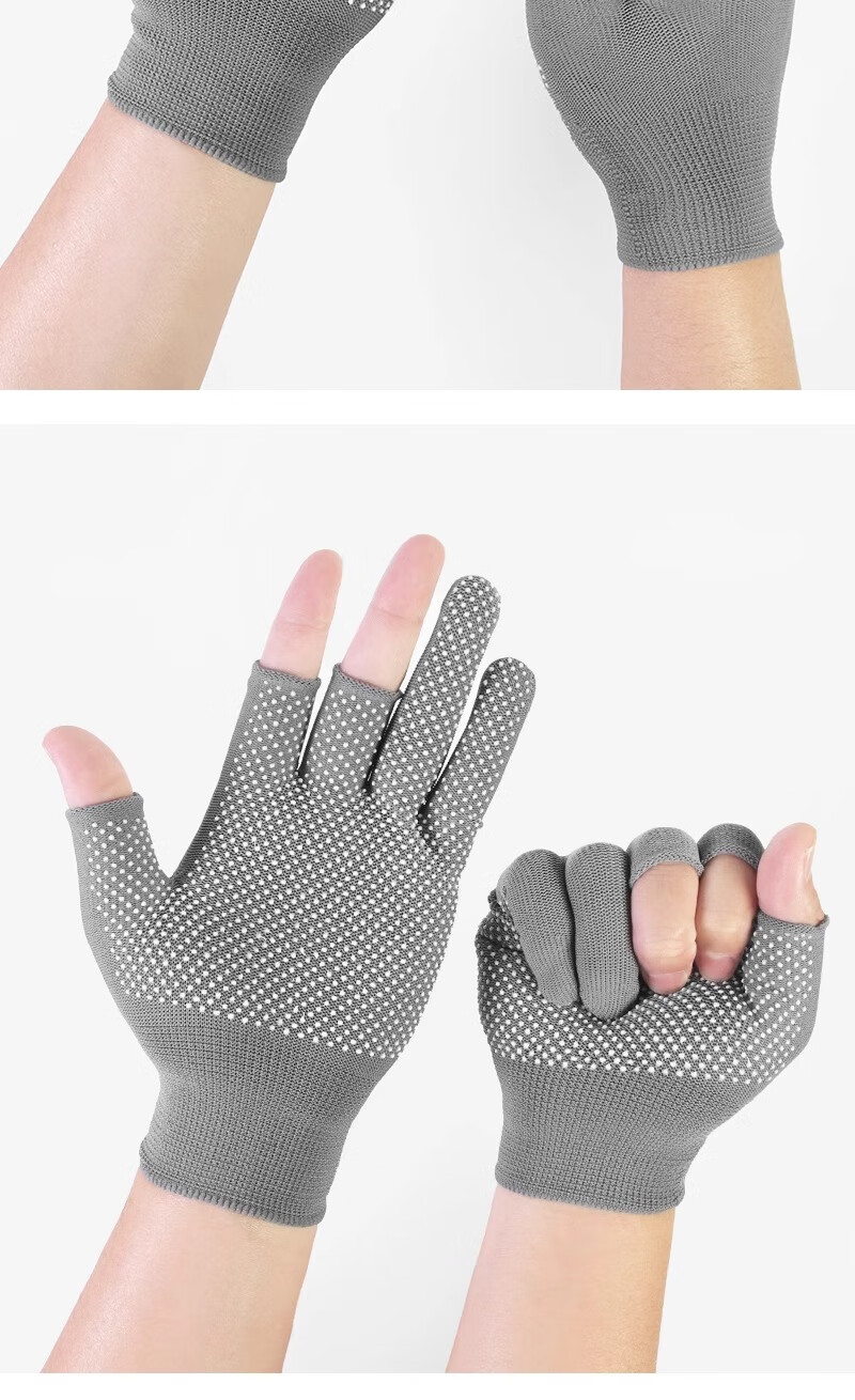Minggu Dotted Gloves, Three-Finger Work Gloves, 10 Pairs, Nylon PVC Dotted Non-Slip Wear-Resistant, Black, One Size Fits All, CW352442 16