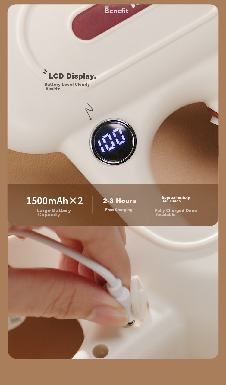 Liven Noodle Maker with Power Display, Home Automatic Wireless Handheld Pasta Press, Electric Youtiao Maker, Stainless Steel Noodle Machine with 5 Mold Types ML-A410 13