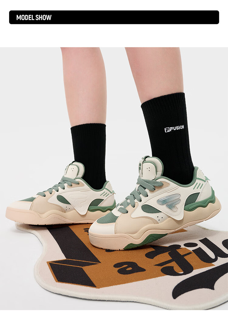 FILA FUSION FILA Trendy Women's Skateboard Shoes [Same Style As National Team], Casual Skate Shoes KICK II 2