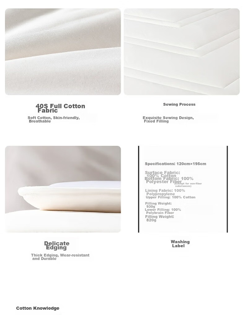 Shuixingjiafang Xinjiang Cotton Mattress, Foldable Bedding, Double Cotton Pad, Dormitory Mat, Bedding, 150*200cm 13