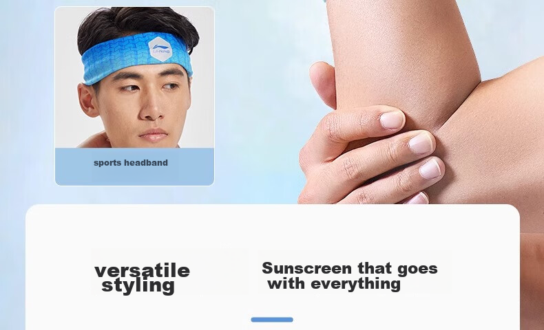 LI-NING Cooling Wristband Sports Fitness Sweat Absorbing Wrist Towel Running Quick-Dry Towel Bench Press Badminton Protective Gear 27