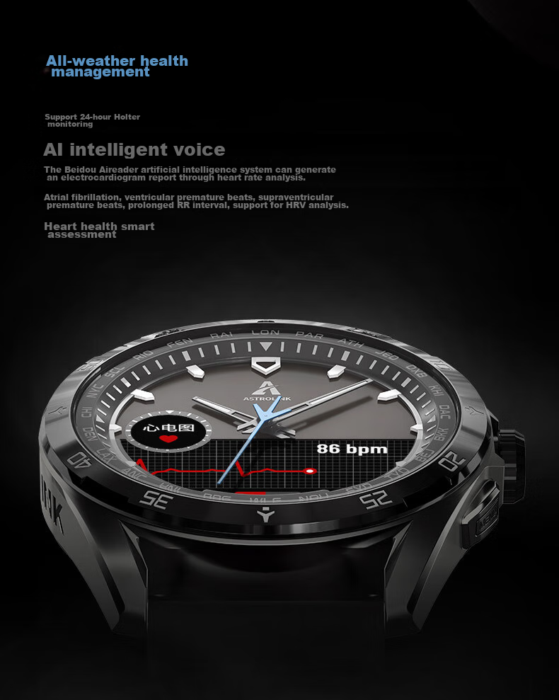 Beidou Watch Astrolink P Silver Smart Dual-Core Fusion Running Sports Multifunctional Touchscreen Fashionable Men's Watch Gift 9