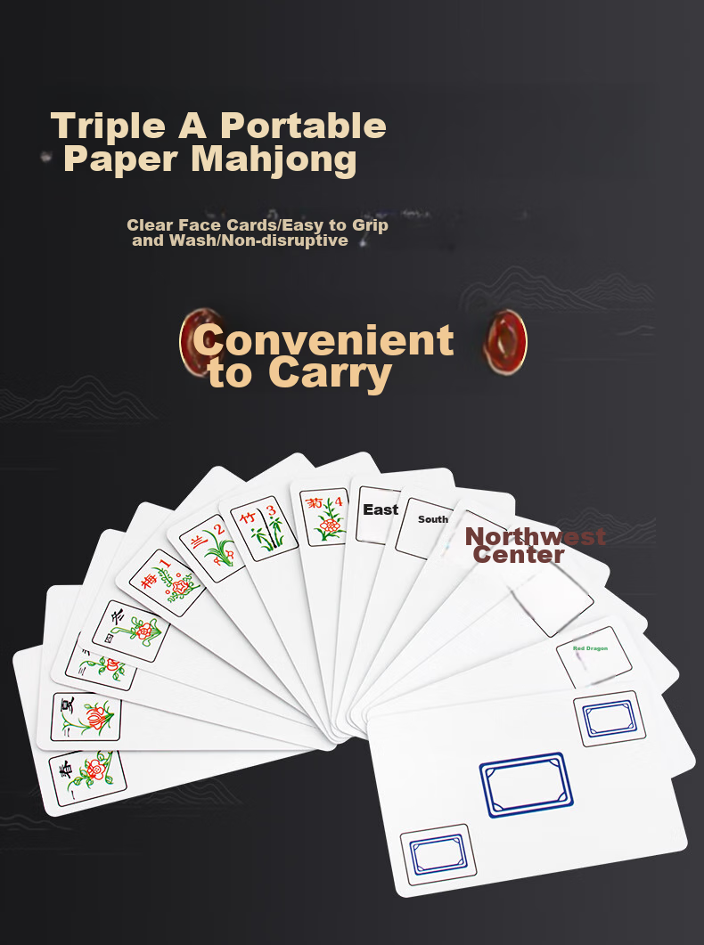 AAA Playing Cards, Mahjong Cards, AAA Playing Cards, Frosted Entertainment Travel Playing Cards, Mahjong Cards, 5 Decks, One Deck with 144 Cards 1