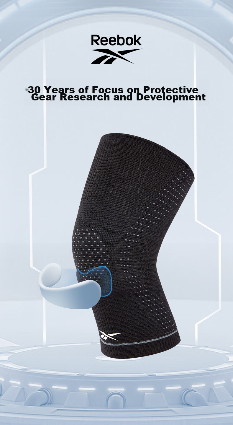Reebok Knee Brace for Sports Running, Men's Warm Knee Support, Meniscus And Patella Protection, Basketball Badminton Hiking Knee Guard 1