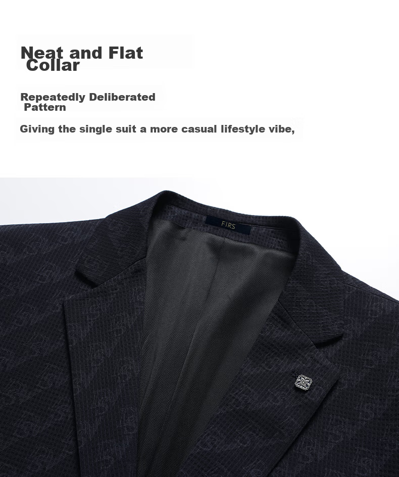 FIRS [High Elasticity, Wrinkle-Resistant] Men's Thin Suit Jacket, Business Casual Blazer for Young Professionals, Work Uniform Outerwear 5
