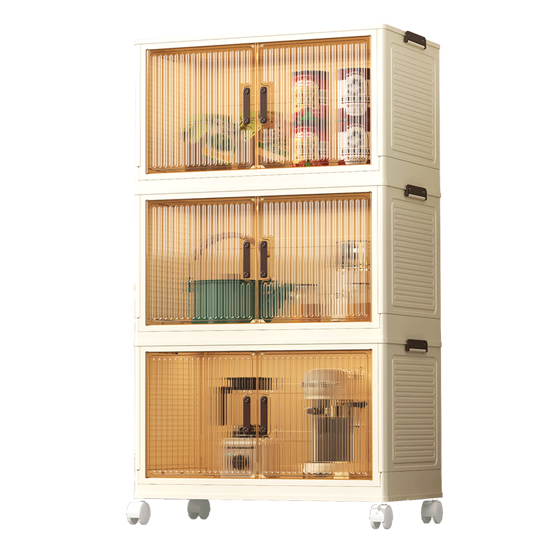 Shunyou Storage Cabinet, Wheeled Organizer Box, Foldable Wardrobe, Kitchen Storage Cabinet SY-609