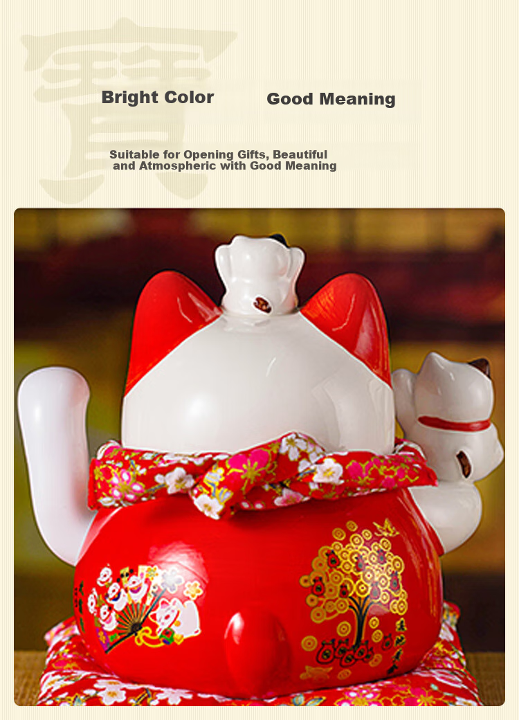 JD Original Lucky Cat Figurine, Electric Waving Fortune Cat, Business Opening And Housewarming Gift, Office Cashier Counter Decoratio 3