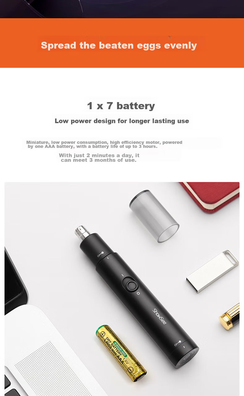 Showsee [TOP.1 Best-Selling over 100,000+] Home Electric Mini Nose Hair Trimmer And Hair Clipper, Quiet Low-Profile Portable No-Pinch, Birthday Gift for Father Or Boyfriend C1-BK 8
