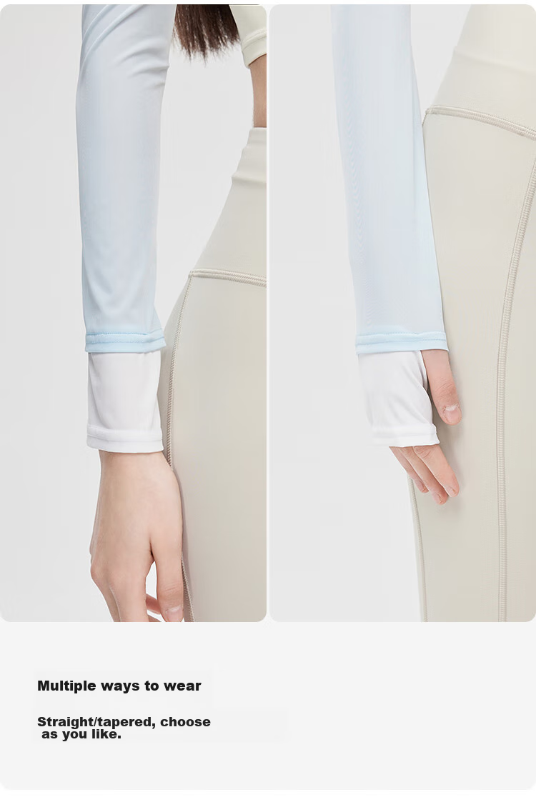 JIUMU Ice Silk Sun Protection Sleeves for Women Summer Cooling UV Protection Arm Sleeves for Driving and Cycling 8