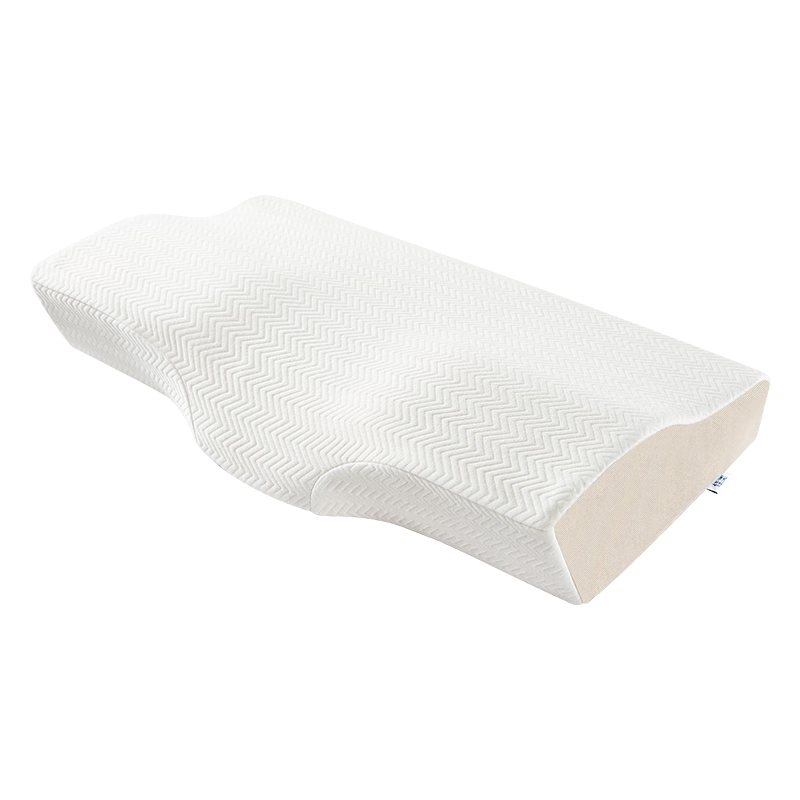 JAGO Pillow Slow Rebound Memory Foam Pillow Core Deep Sleep Adult Cervical Spine Sleeping Pillow, Butterfly Low Pillow White