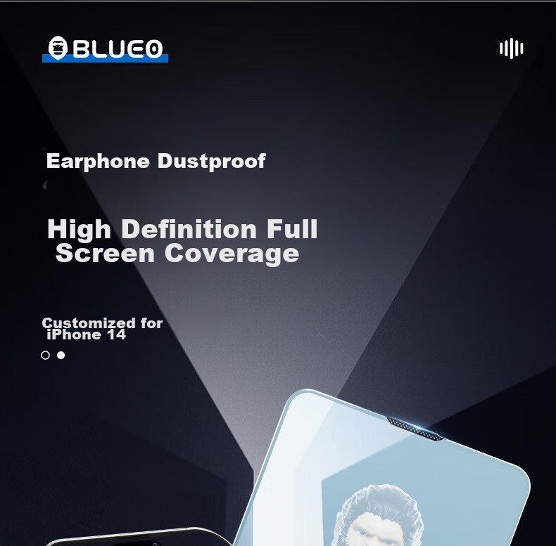 Lanxingxiansheng Apple 15 Plus 14 Pro Max Dust-Free Chamber, Earpiece Dust-Proof Tempered Glass Film, Suitable for IPhone 15 Plus 14 Pro Max 6