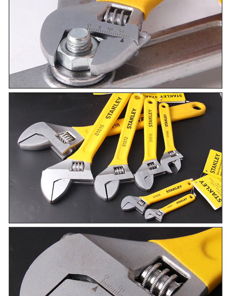 STANLEY B Series Plastic-Coated Handle Adjustable Wrench 8"/200mm STAD01008-23 6