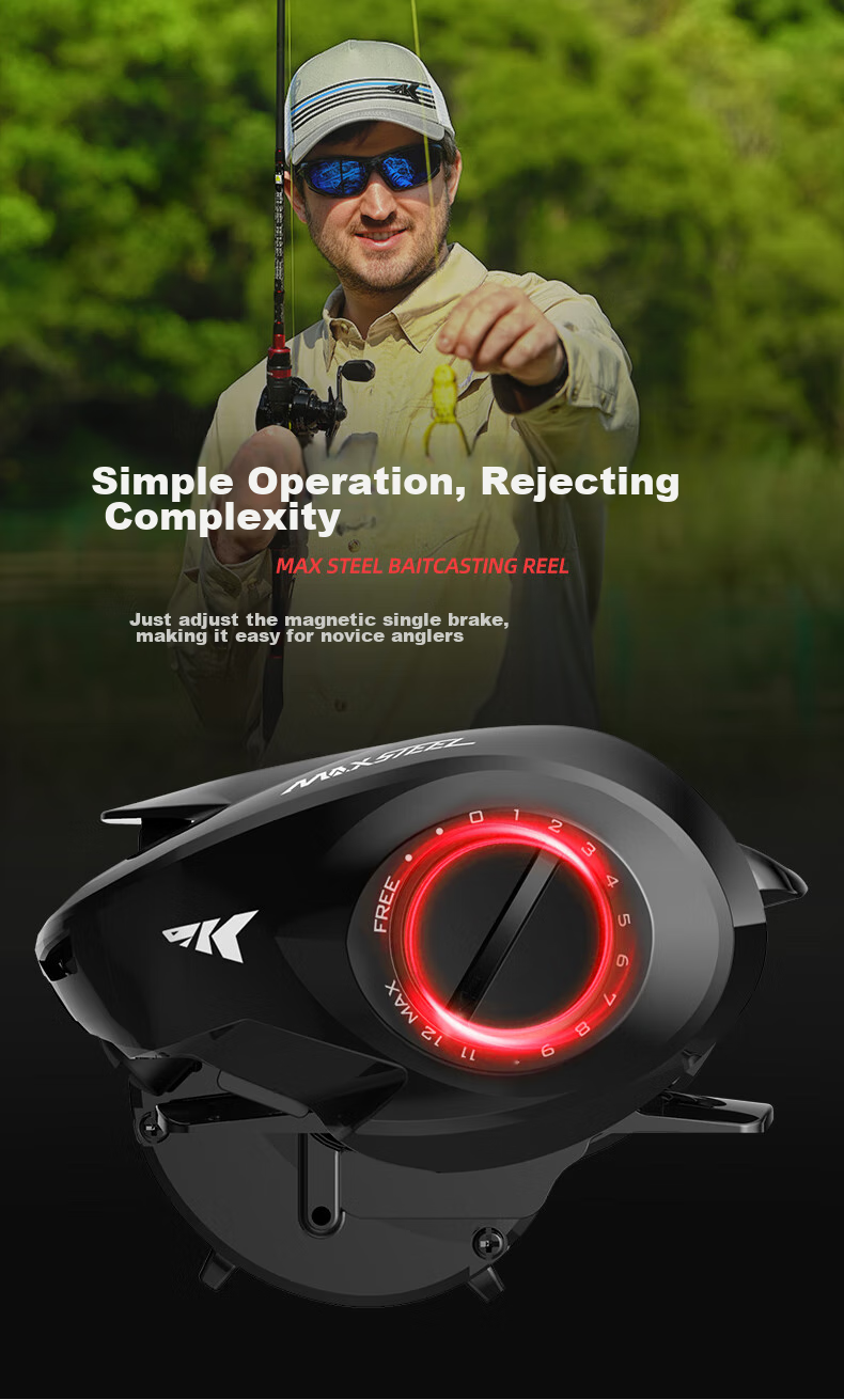 KastKing Glory Knight Baitcasting Reel, Magnetic Brake Fishing Line Reel, Long-Casting Anti-Pop-Up Reel for Bass And Snakehead Fish 4