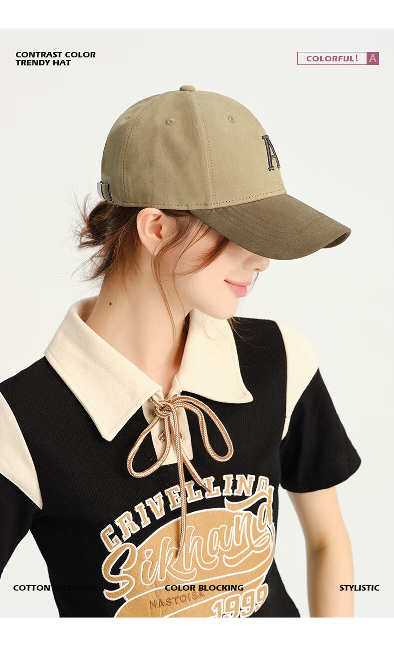 CACUSS Women's Embroidered Baseball Cap Spring Duckbill Hat Luxury Pure Cotton Hard Top Face-Slimming Sun Hat Peony Pink 11