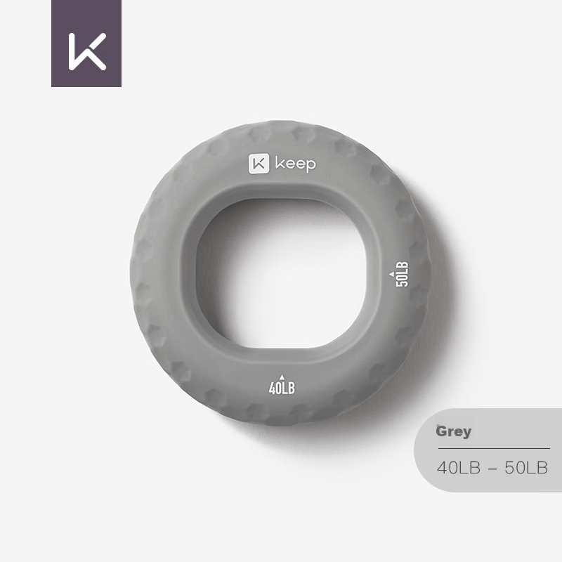 Эспандер для кисти Keep Silicone Grip Ring, 40-50 Lbs, серый