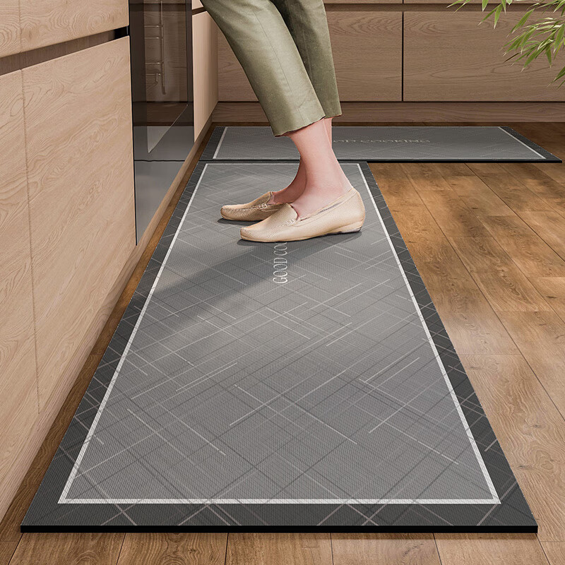 Zunchao Kitchen Floor Mat, Absorbent, Oil-Resistant, Waterproof, Non-Slip, Wipeable, Washable, Dirt-Resistant Mat