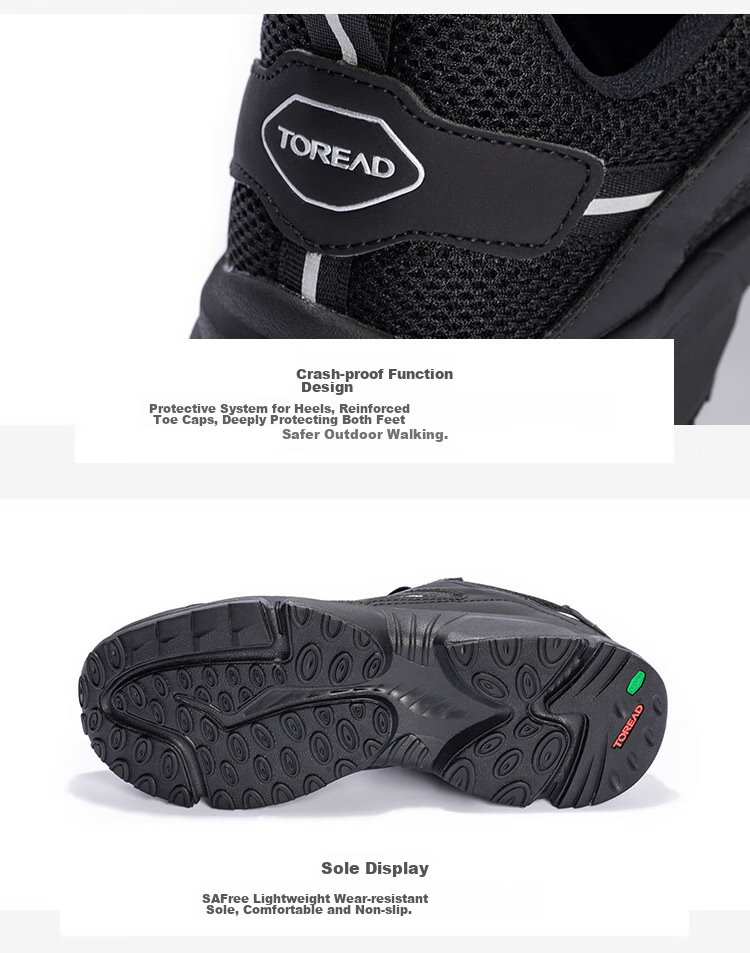 TOREAD Hiking Shoes for Men, Spring And Summer, Non-Slip, Wear-Resistant, Breathable Mountaineering Shoes, Lightweight Casual Sneakers TFAACN81916 9