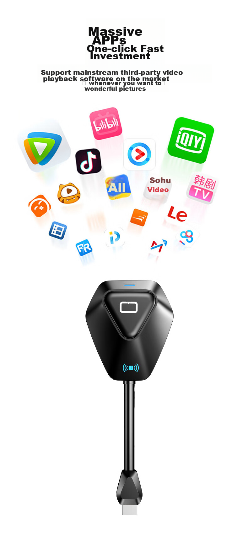 BIAZE HDMI Wireless Screen Mirroring Device, USB/Type-C Transmitter, Conference Screen Sharing Tool, Compatible with Smartphones, Laptops, for Connecting to TVs, Monitors, Projectors, Point-To Distance of 50 Meters 29