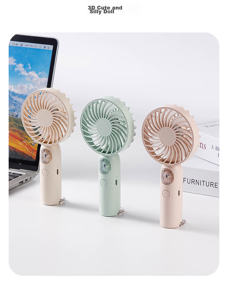 Kelleia Handheld Mini Fan, USB Fan, Portable Electric Fan, for Students, Office, Dormitory, Long Battery Life, Outdoor Travel, QL-F1, Mint Gree 21