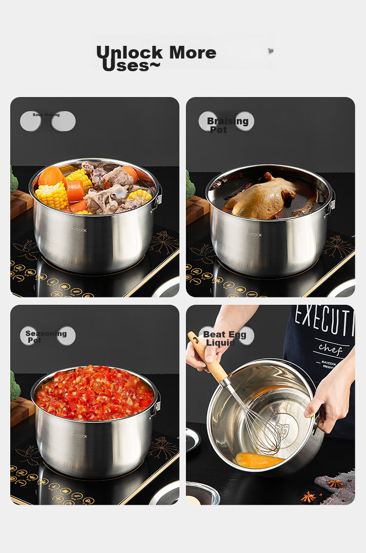MAXCOOK 304 Stainless Steel Lard Container Seasoning Bowl, Lard Bowl Seasoning Jar Condiment Pot 2.4L with Lid And Strainer MCWA1631 13